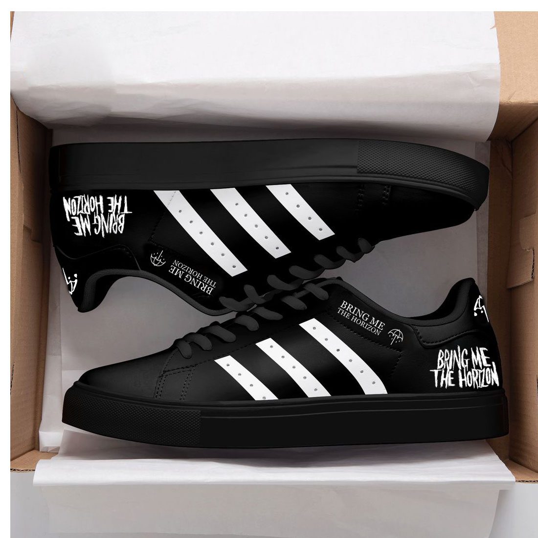 Bring Me The Horizon Black Stan Smith Shoes 1 Bring Me The Horizon Black Stan Smith Shoes