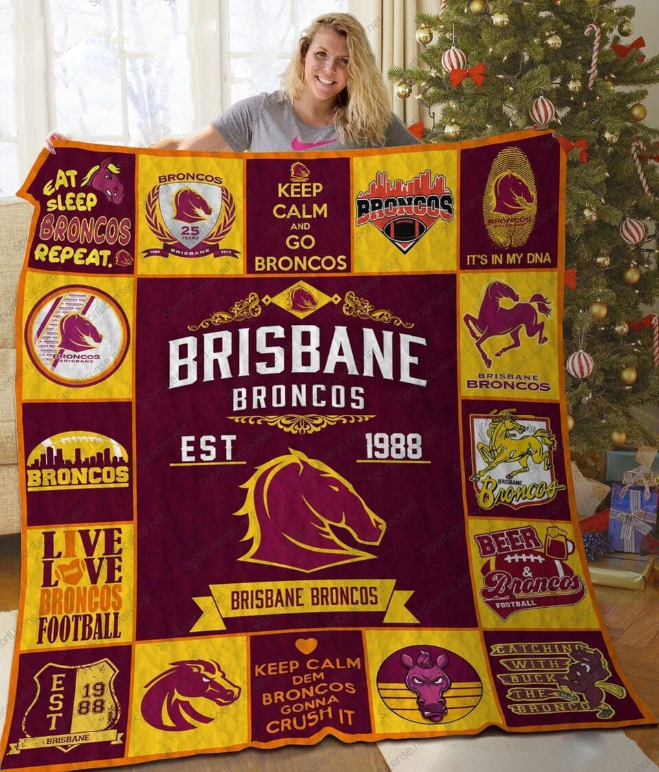 Brisbane Broncos 3 Blanket 1 Brisbane Broncos 3 Blanket