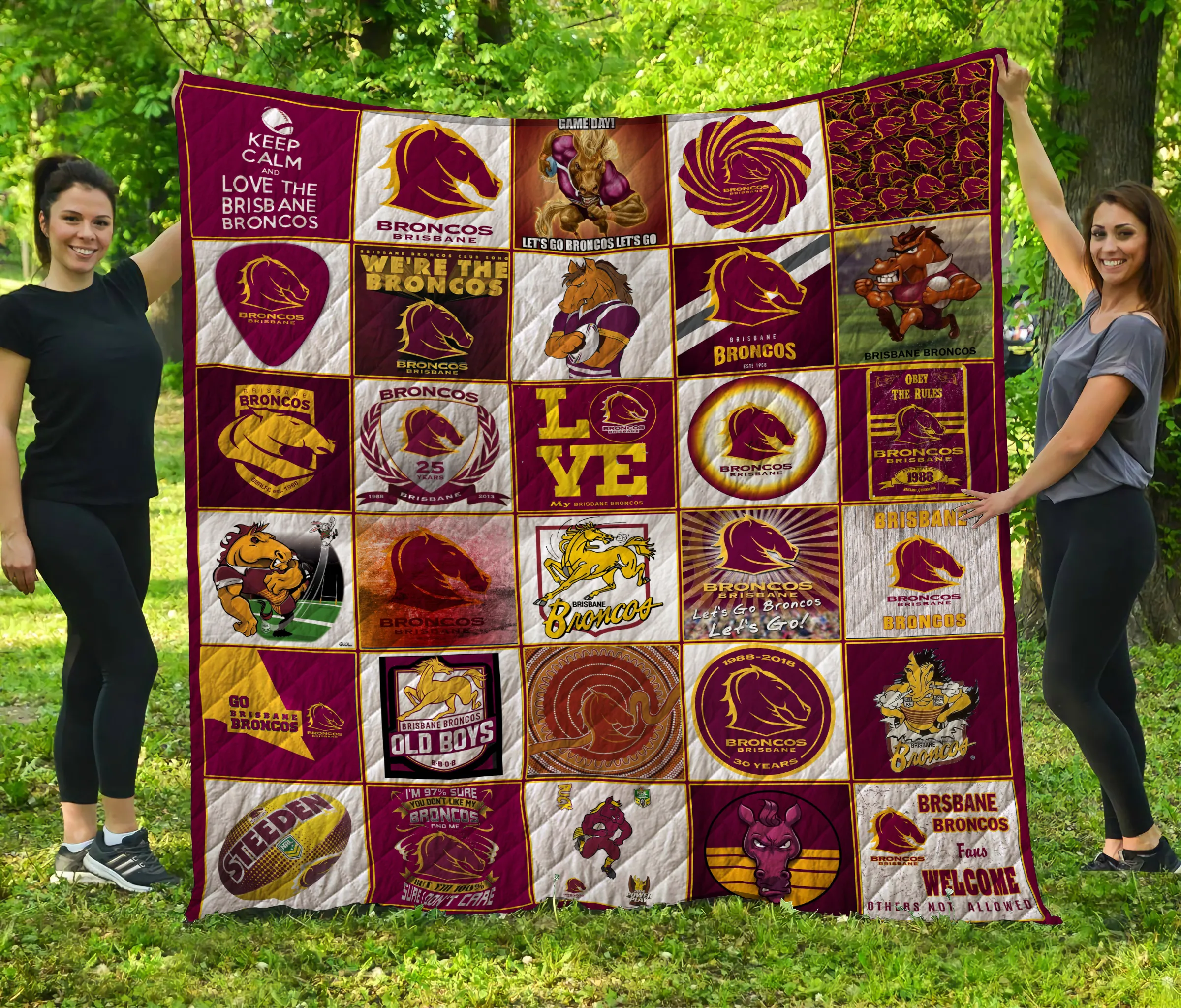 Brisbane Broncos Blanket 1 Brisbane Broncos Blanket