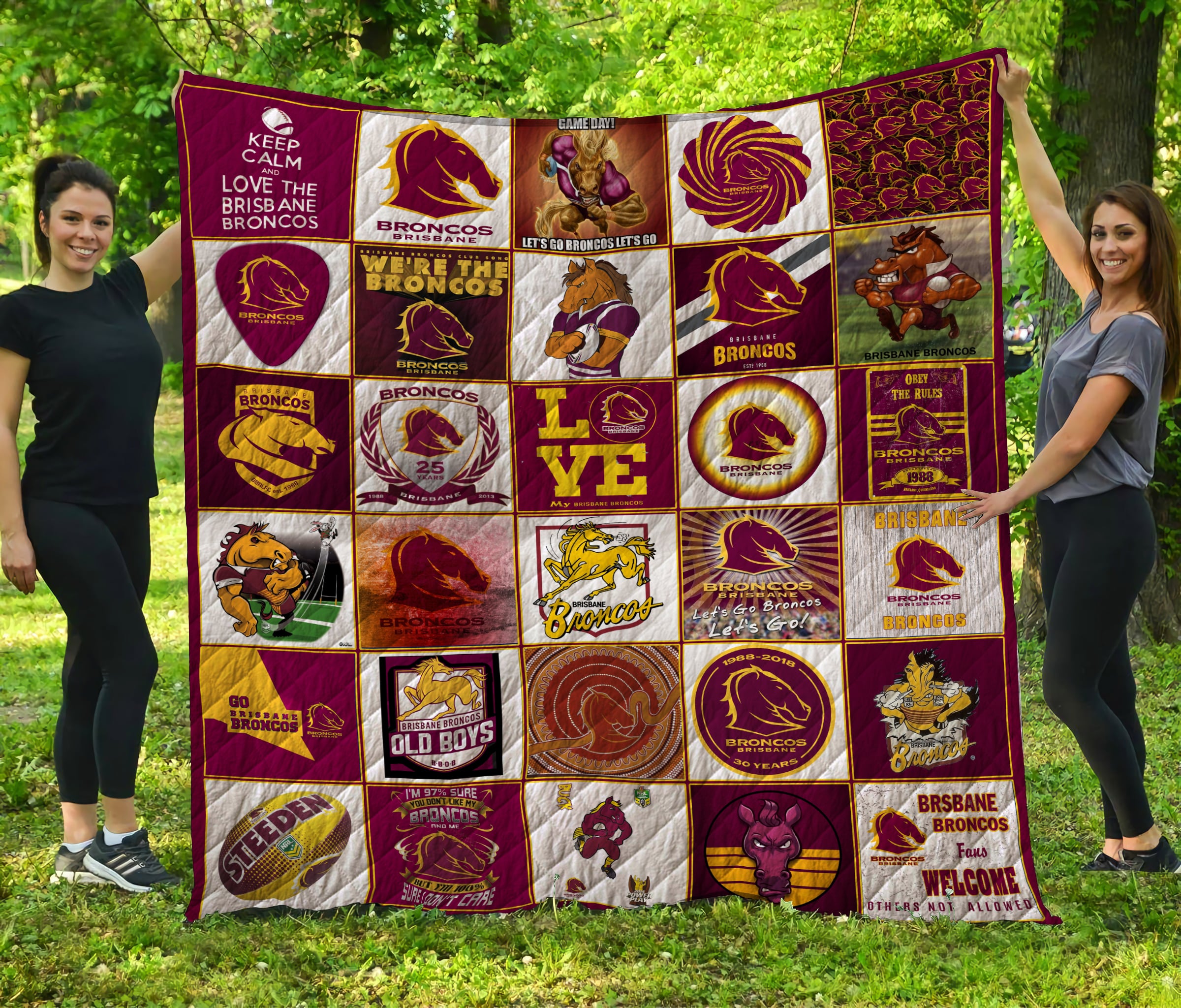 Brisbane Broncos Blanket 1 Brisbane Broncos Blanket