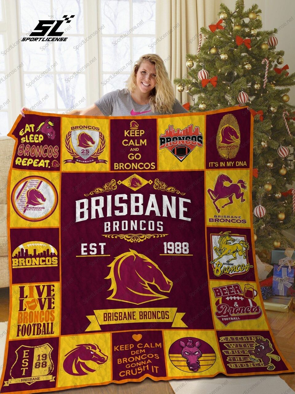 Brisbane Broncos Brisbane Broncos Blanket 1 Brisbane Broncos Brisbane Broncos Blanket
