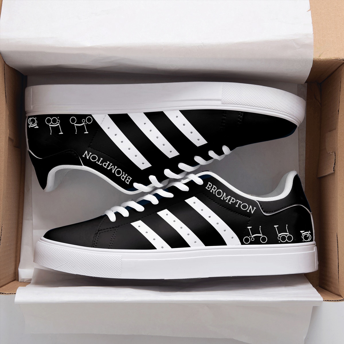 Brompton Black Stan Smith Shoes 1 Brompton Black Stan Smith Shoes