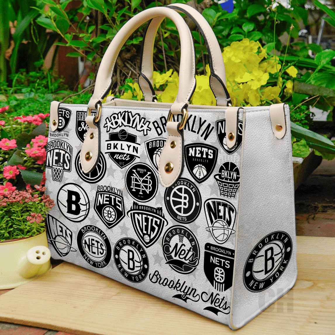 Brooklyn Nets Leather Handbag 1 Brooklyn Nets Leather Handbag