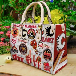 Calgary Flames Leather Handbag