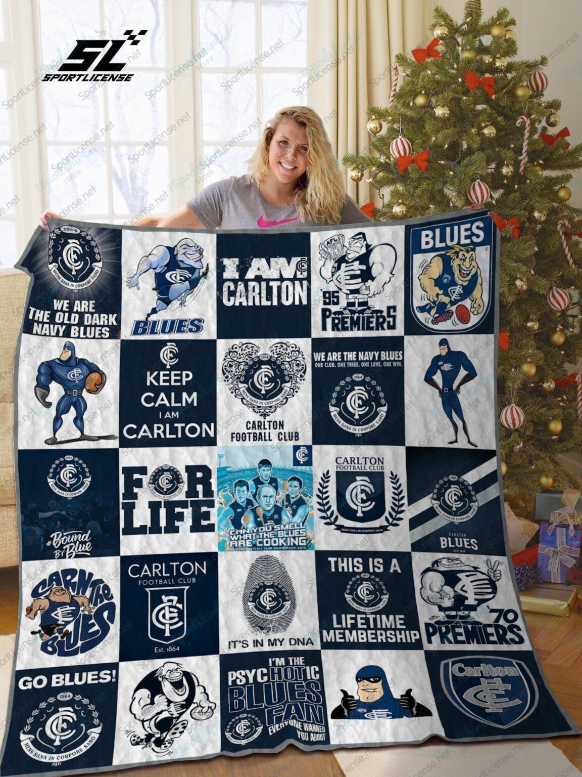 Carlton Football Blanket 1 Carlton Football Blanket