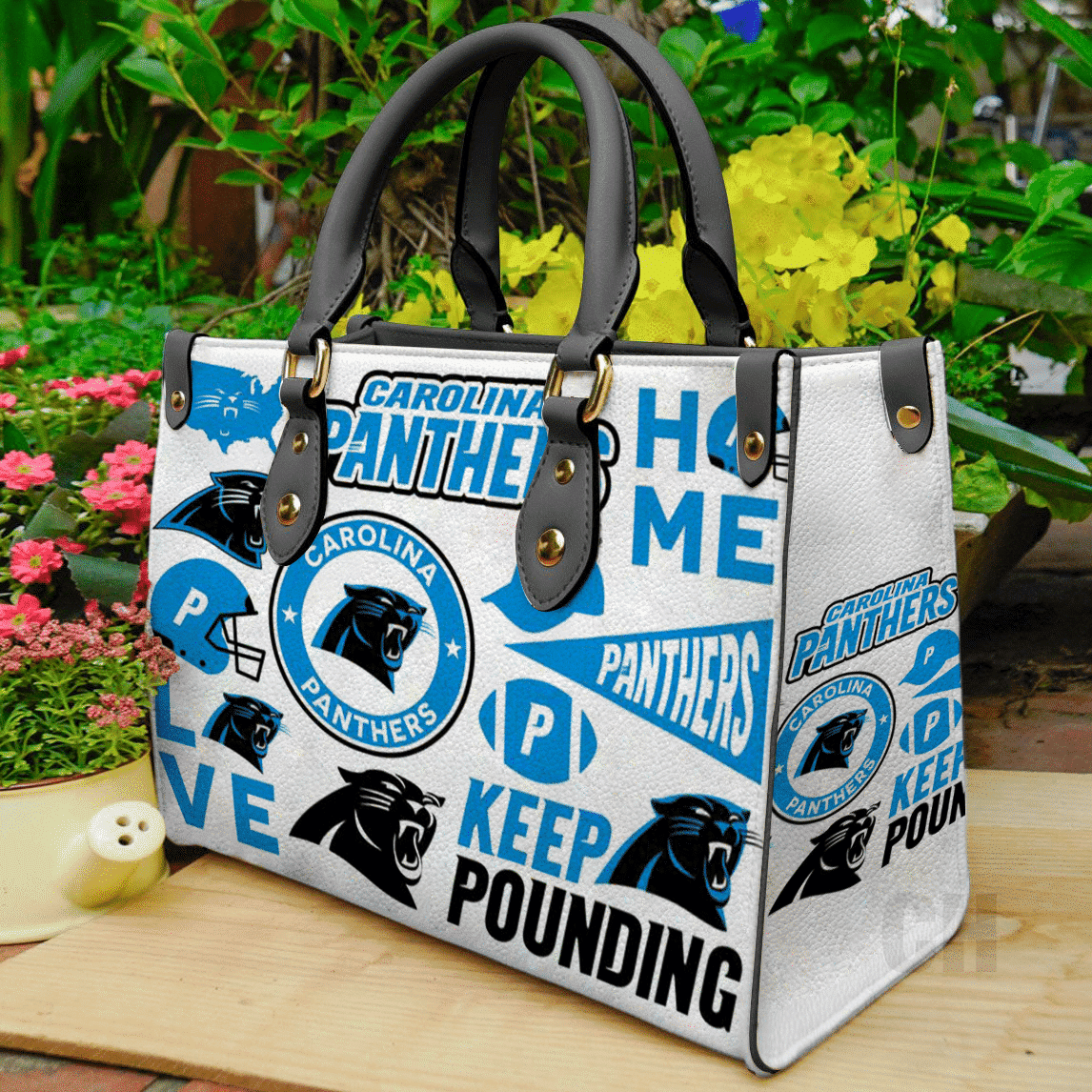 Carolina Panthers Leather Handbag 1 Carolina Panthers Leather Handbag