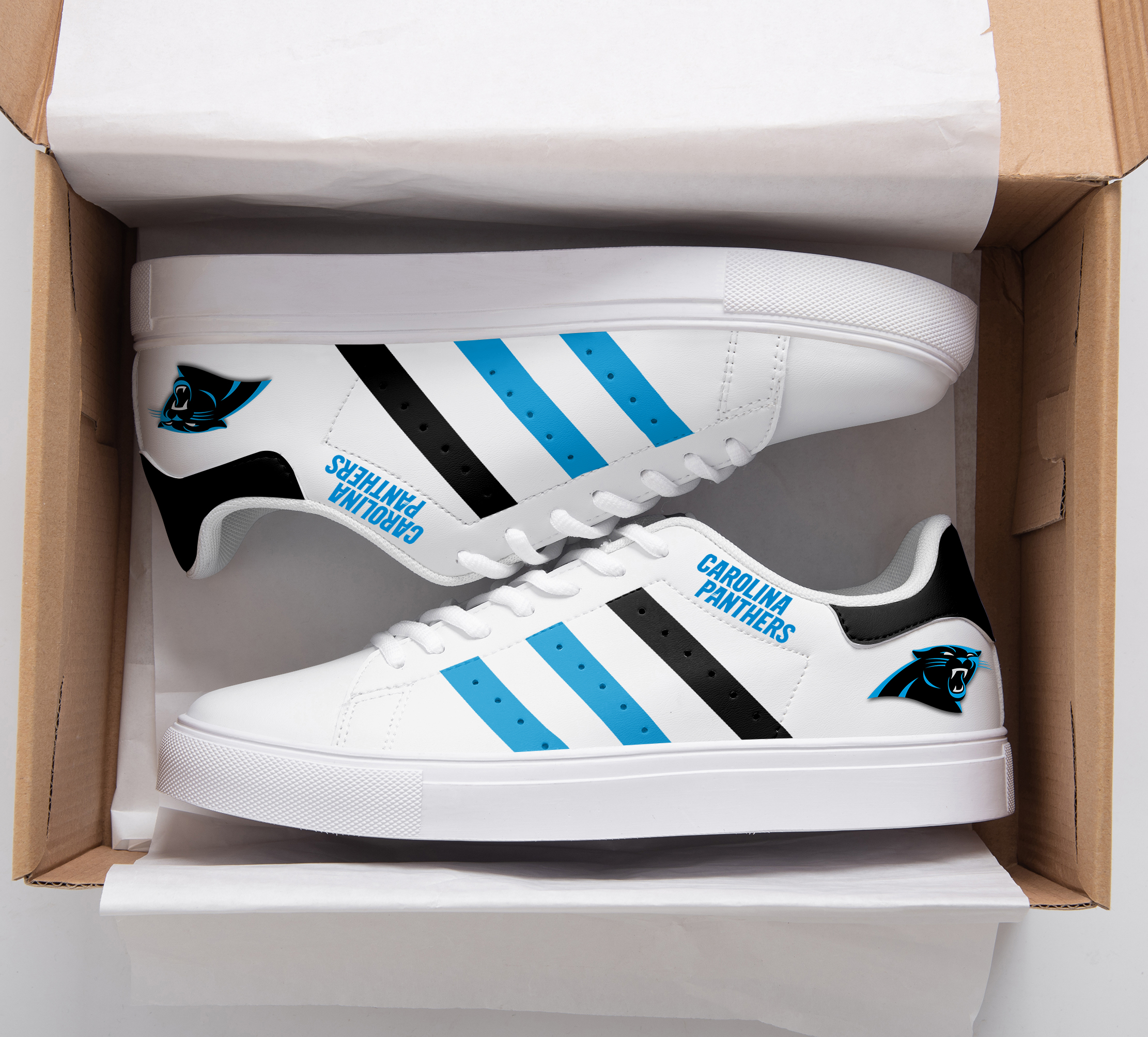 Carolina Panthers Stan Smith Shoes 1 Carolina Panthers Stan Smith Shoes