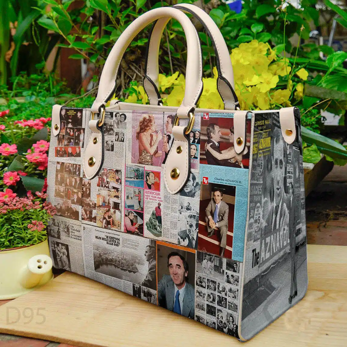 Charles Aznavour Leather Handbag 1 Charles Aznavour Leather Handbag