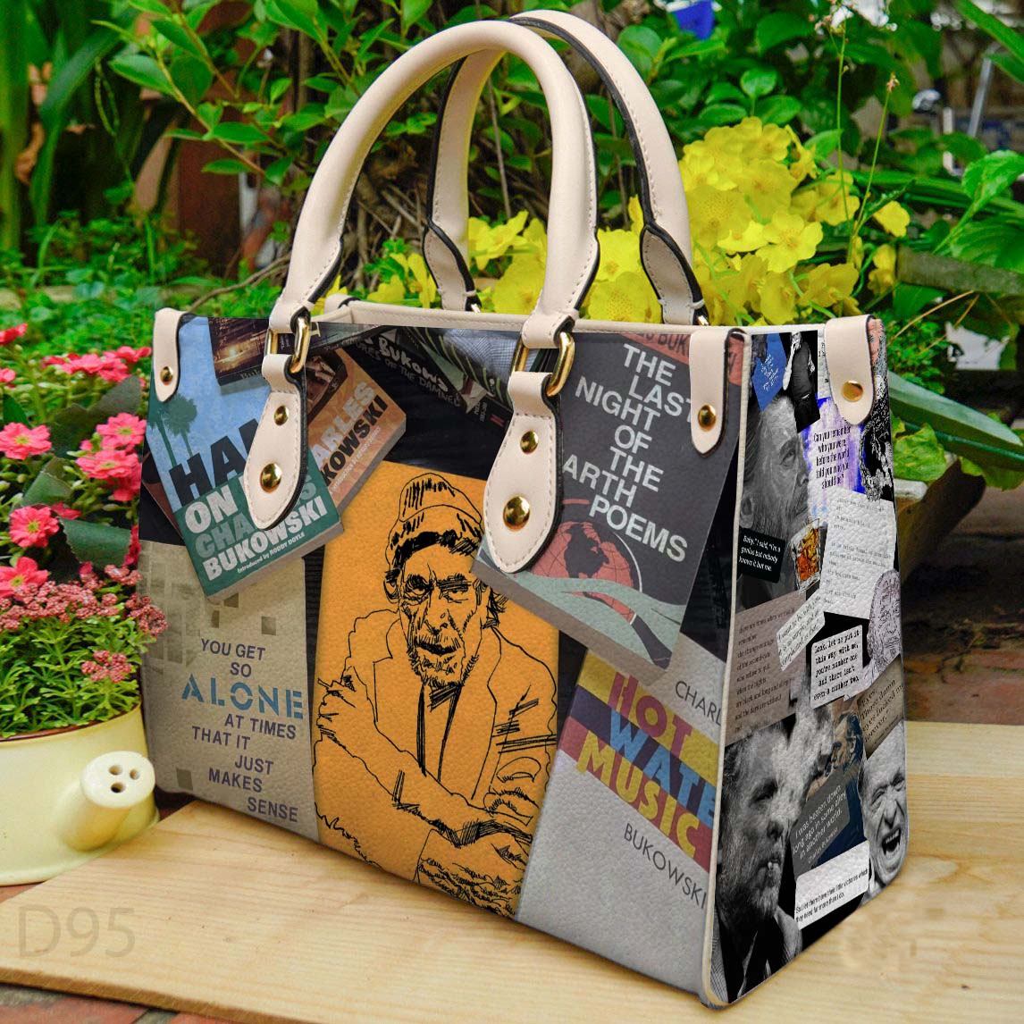 Charles Bukowski Leather Handbag 1 Charles Bukowski Leather Handbag