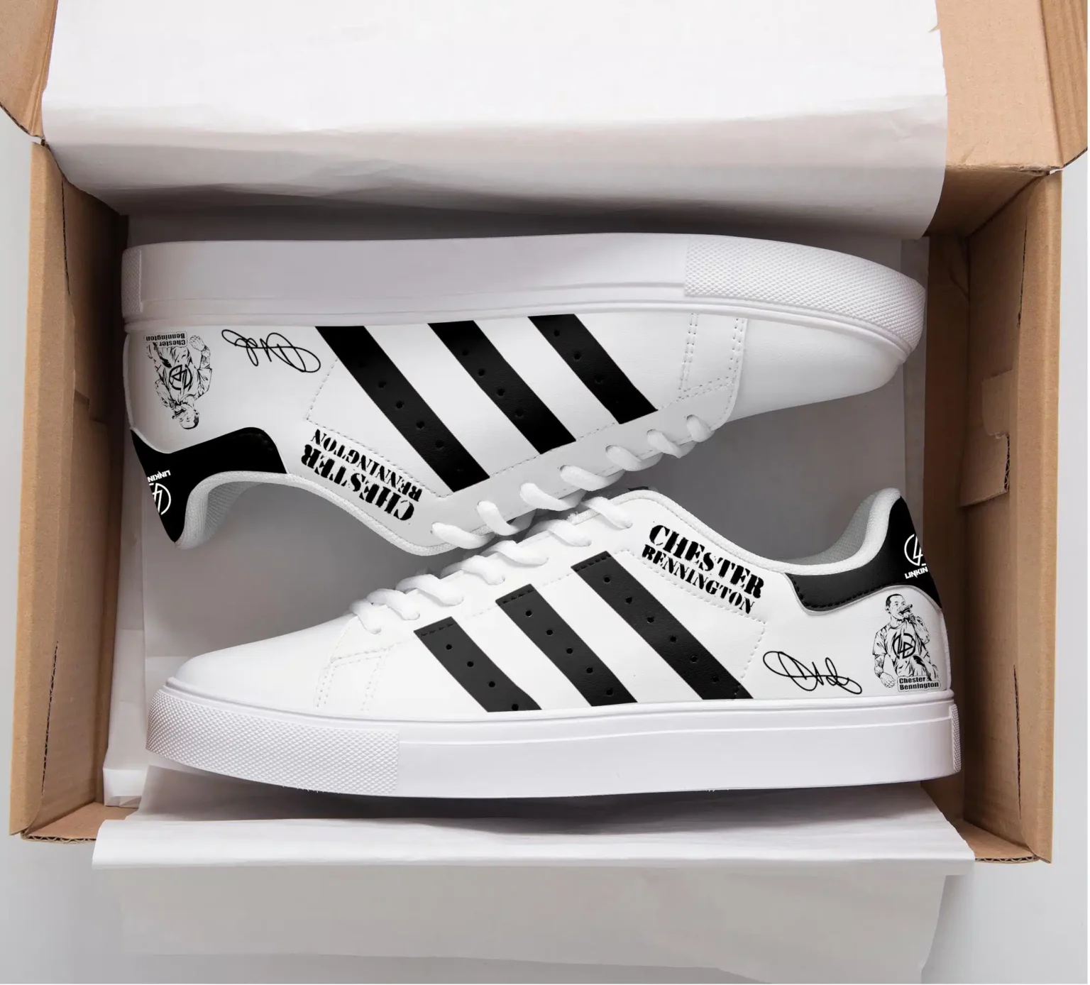 Chester Bennington Stan Smith Shoes 1 Chester Bennington Stan Smith Shoes