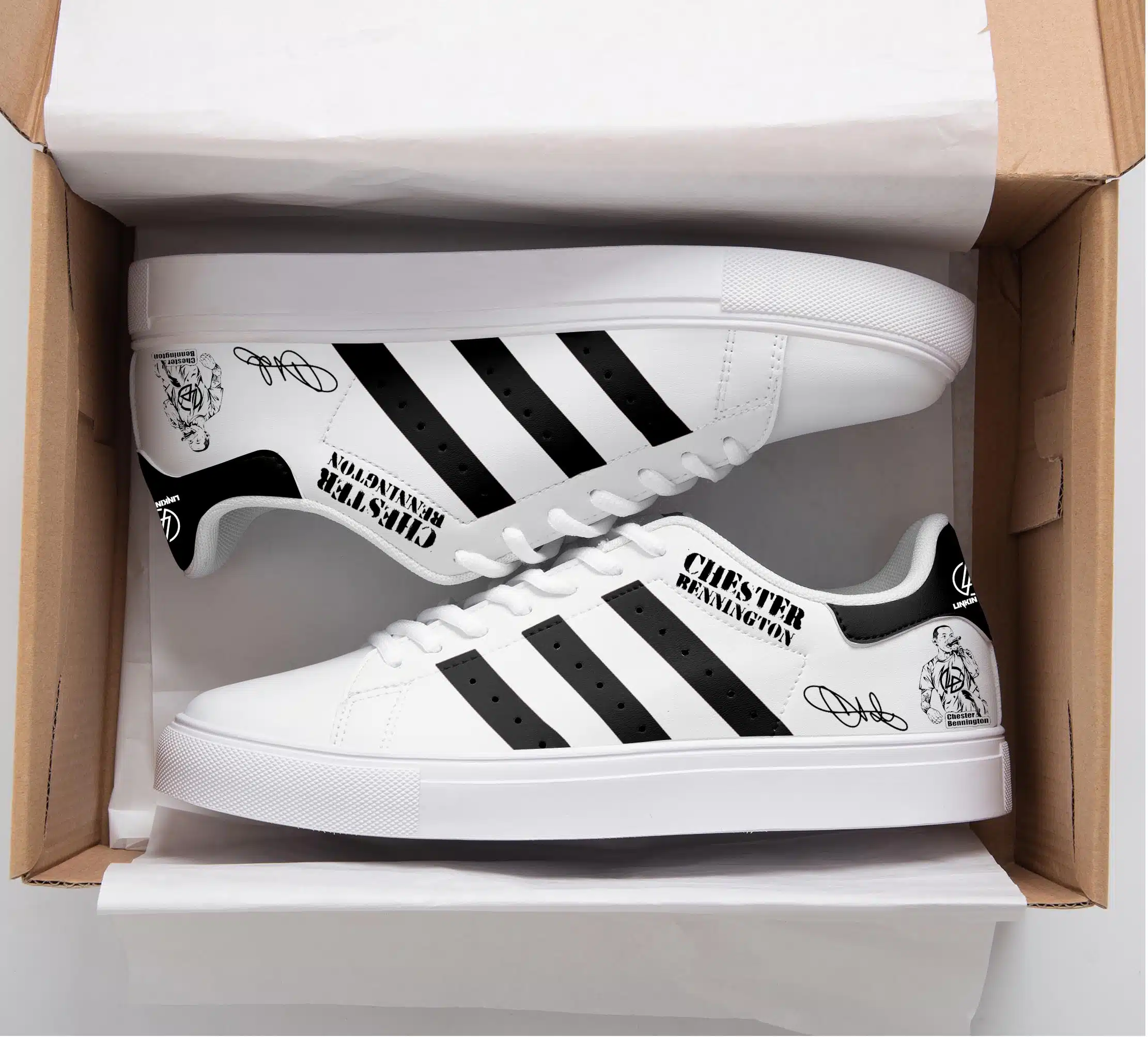 Chester Bennington Stan Smith Shoes 1 Chester Bennington Stan Smith Shoes
