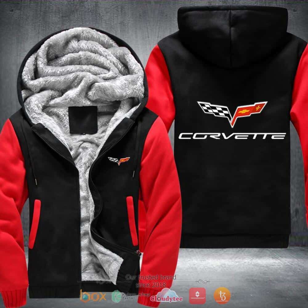 Chevrolet Corvette Red Fleece Jacket 1 Chevrolet Corvette Red Fleece Jacket