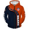 Chicago Bears 1 Hoodie Zip Hoodie 3D