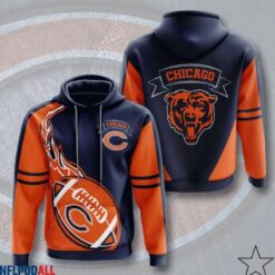 Chicago Bears 1 Hoodie Zip Hoodie 3D