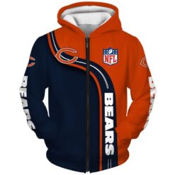 Chicago Bears 1 Hoodie Zip Hoodie 3D