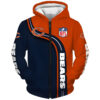 Chicago Bears 1 Hoodie Zip Hoodie 3D