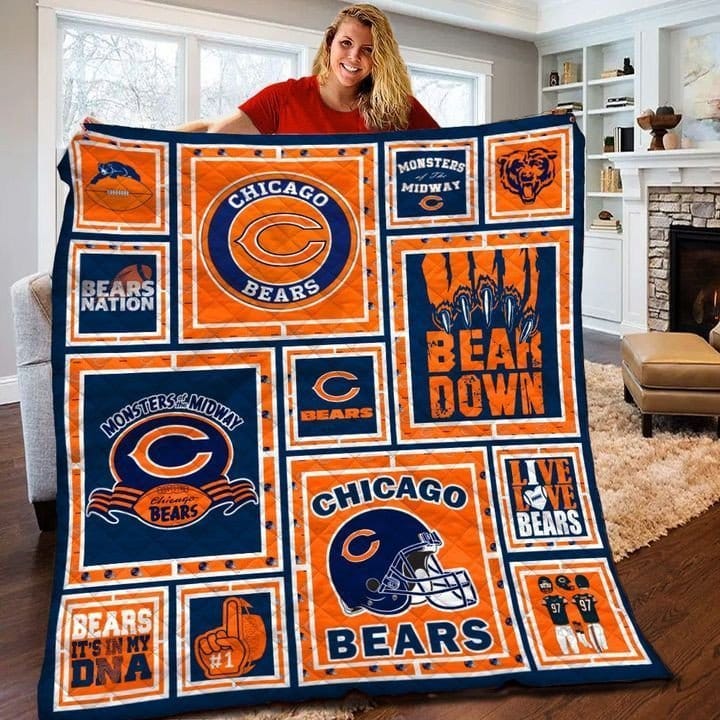 Chicago Bears 4 Blanket 1 Chicago Bears 4 Blanket