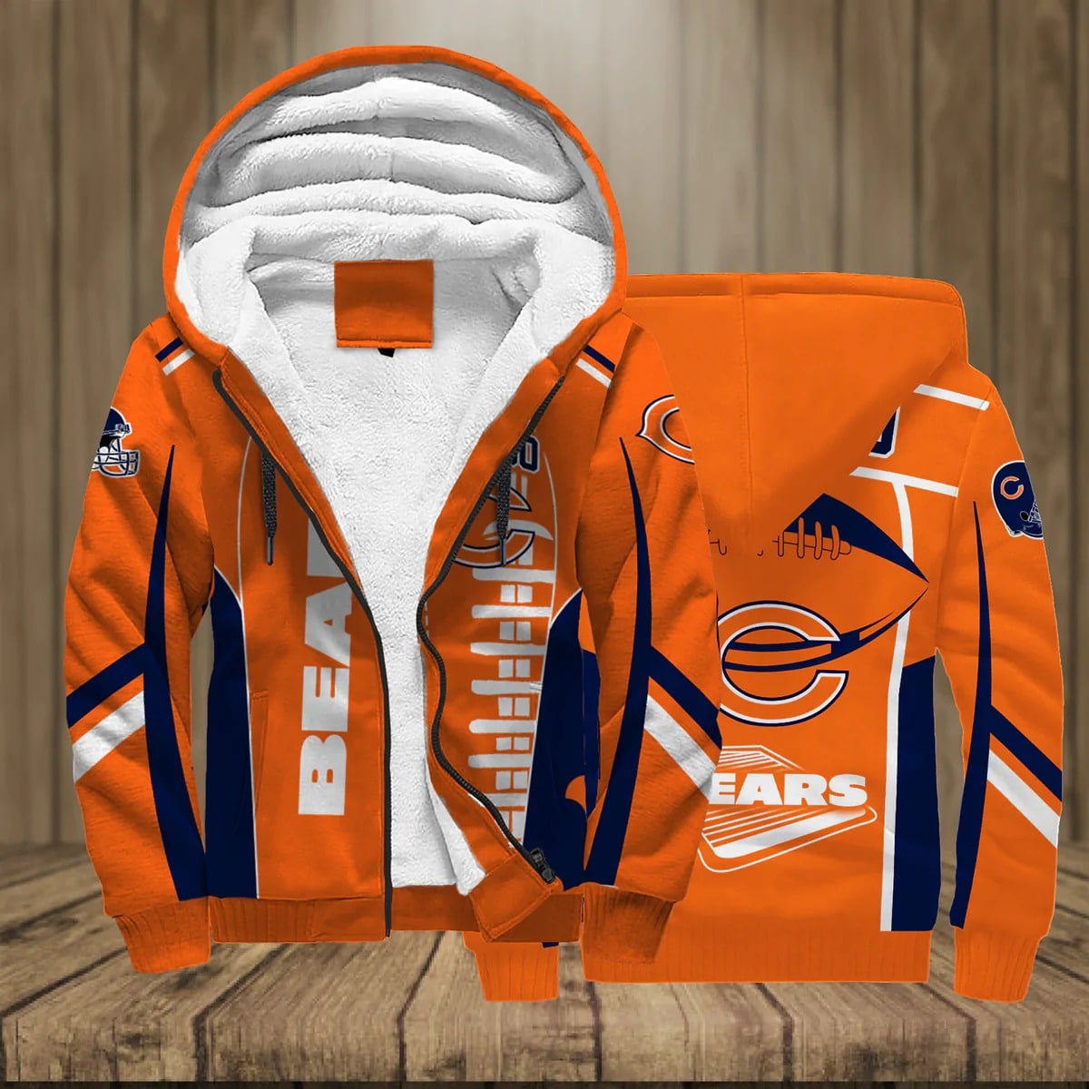 Chicago Bears A06 Fleece Jacket 1 Chicago Bears A06 Fleece Jacket