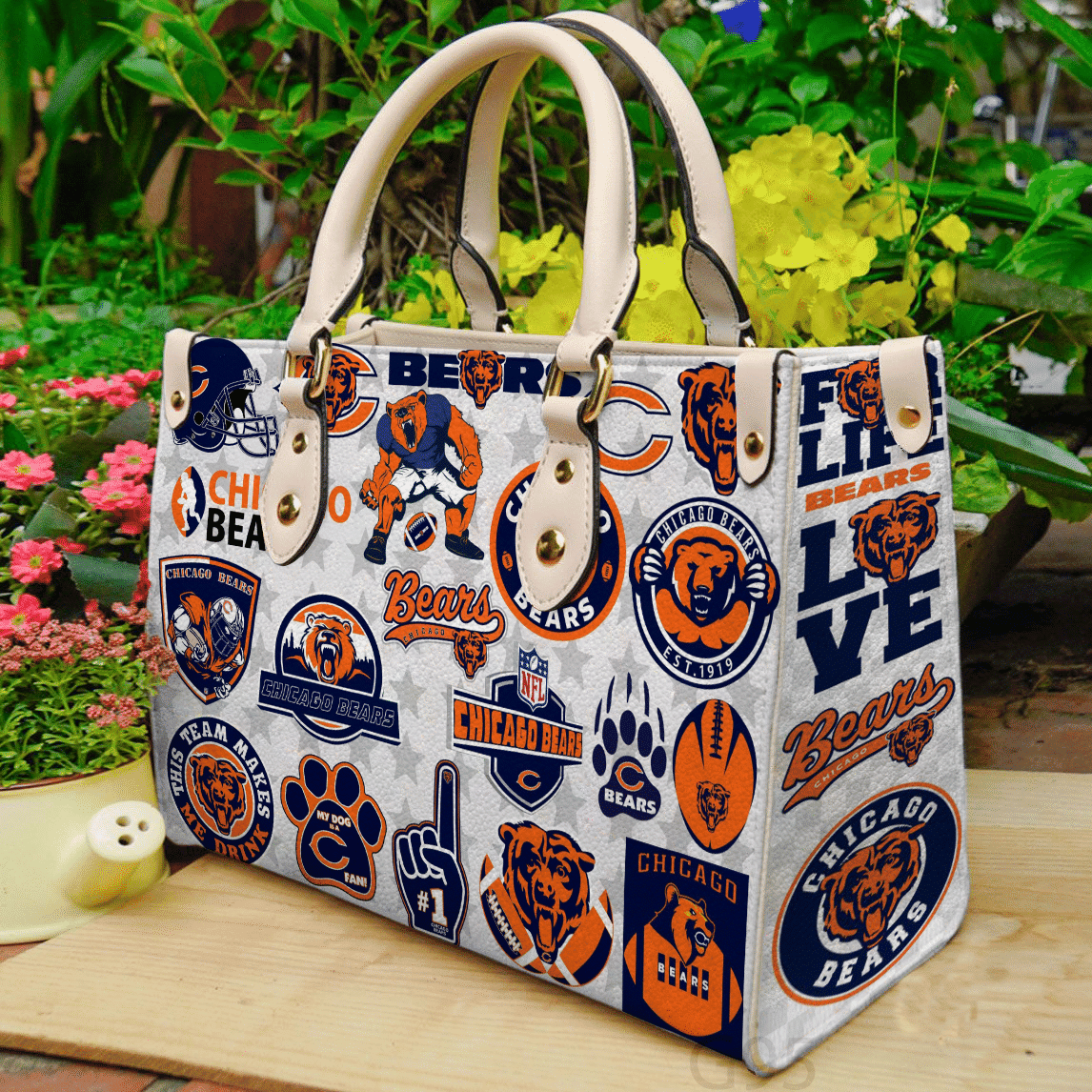 Chicago Bears Leather Handbag 1 Chicago Bears Leather Handbag