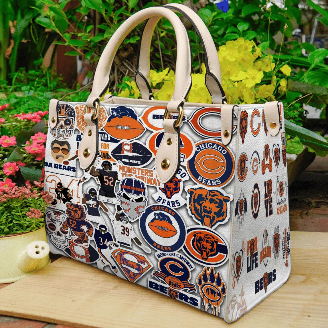 Chicago Bears Leather Handbag 1 Chicago Bears Leather Handbag
