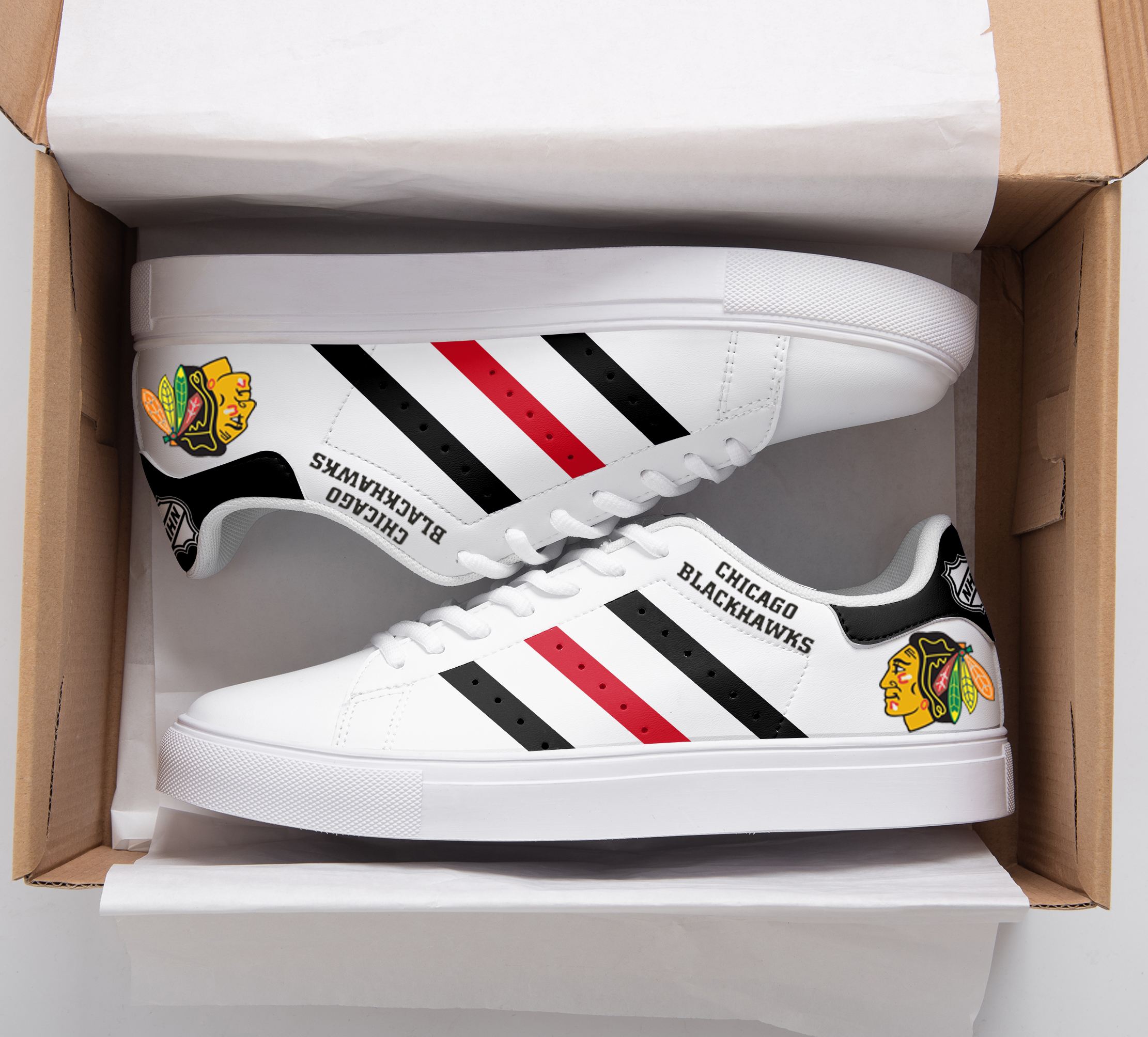 Chicago Blackhawks Stan Smith Shoes 1 Chicago Blackhawks Stan Smith Shoes