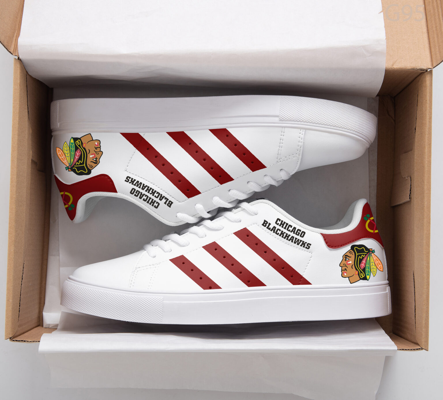 Chicago Blackhawks Stan Smith Shoes 1 Chicago Blackhawks Stan Smith Shoes