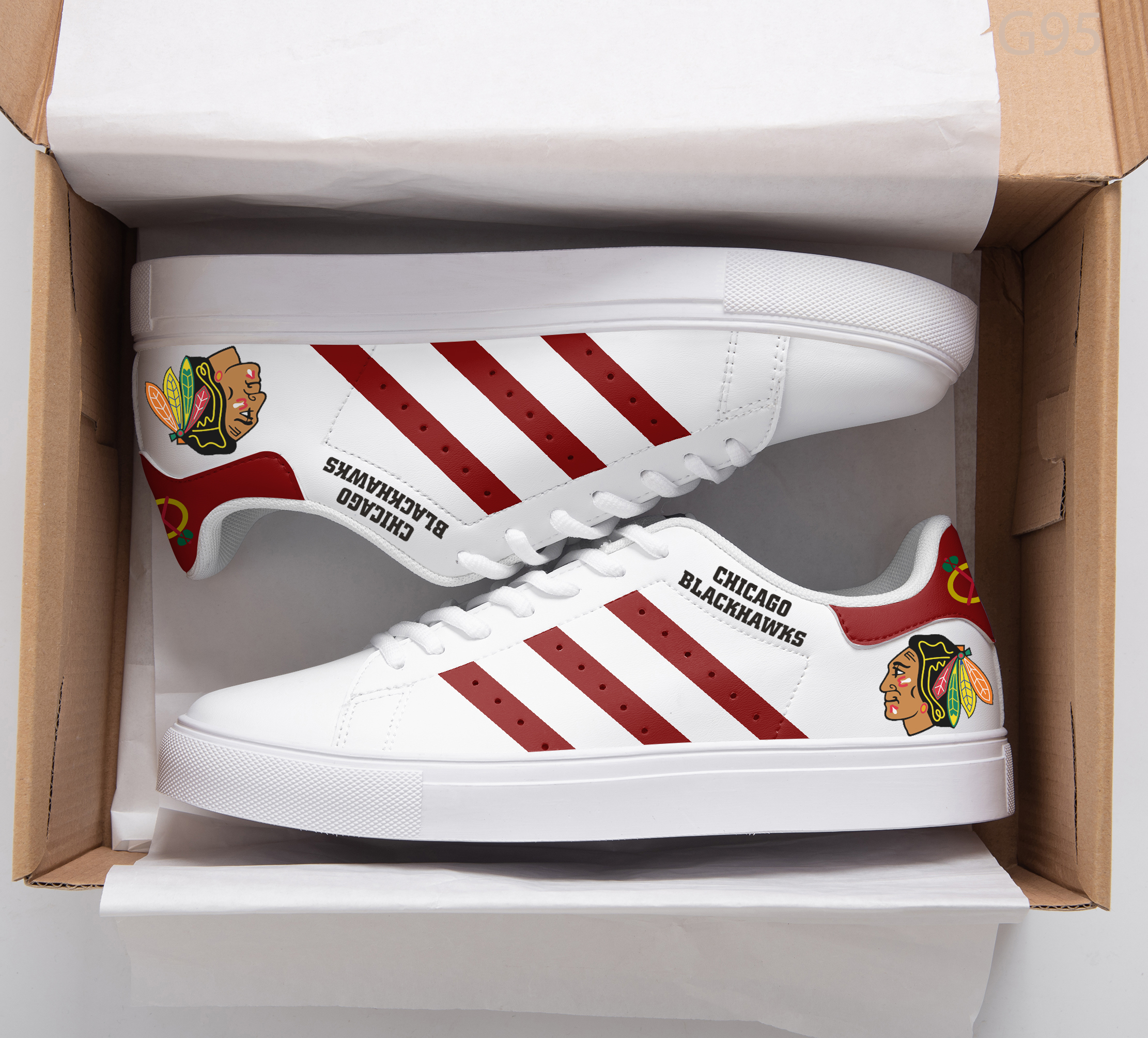 Chicago Blackhawks Stan Smith Shoes 1 Chicago Blackhawks Stan Smith Shoes