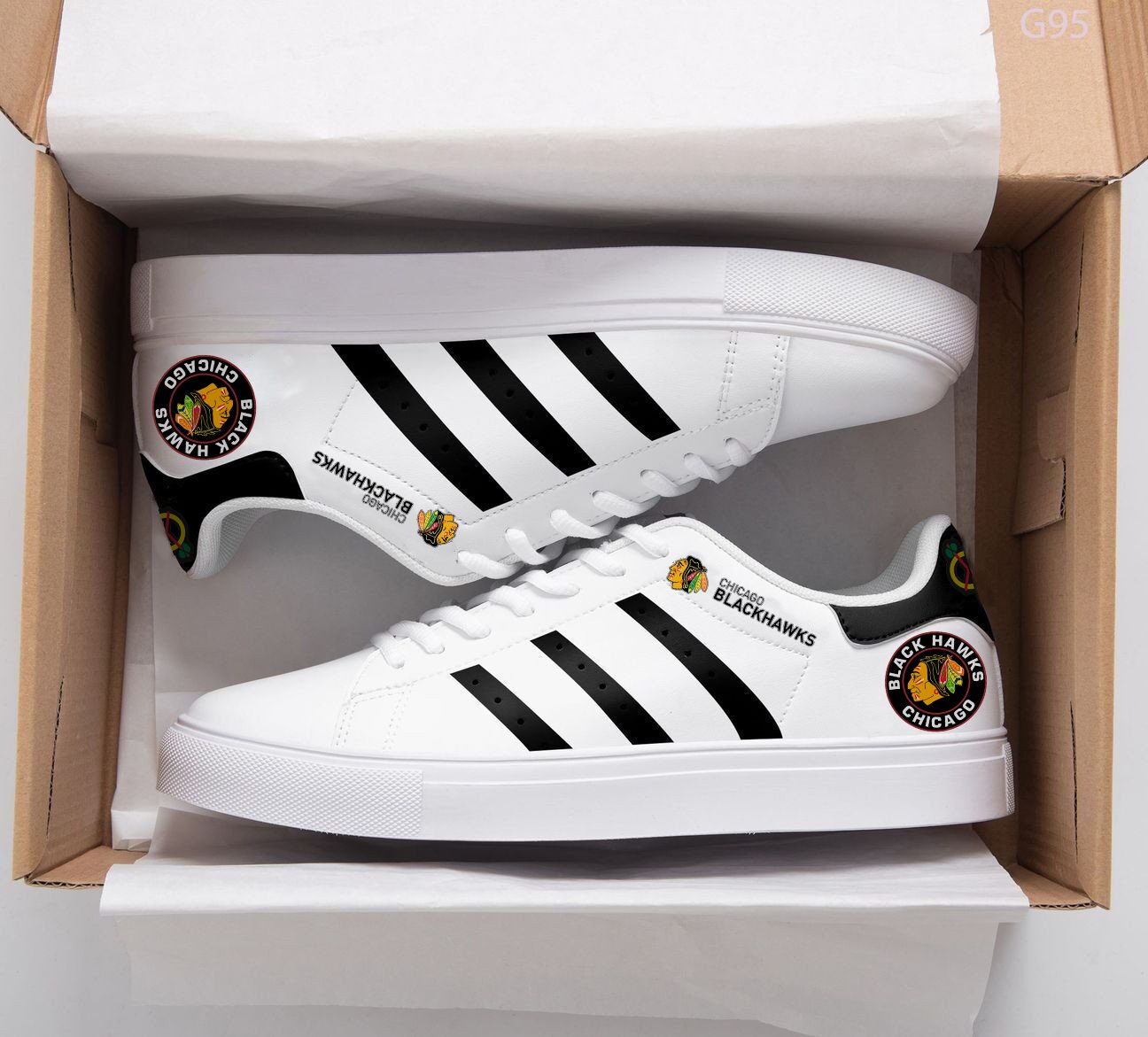 Chicago Blackhawks Stan Smith Shoes 1 Chicago Blackhawks Stan Smith Shoes