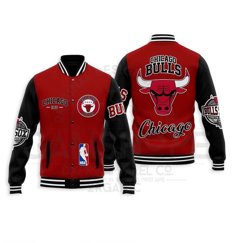 Chicago Bulls Baseball Jacket 1 Chicago Bulls Baseball Jacket