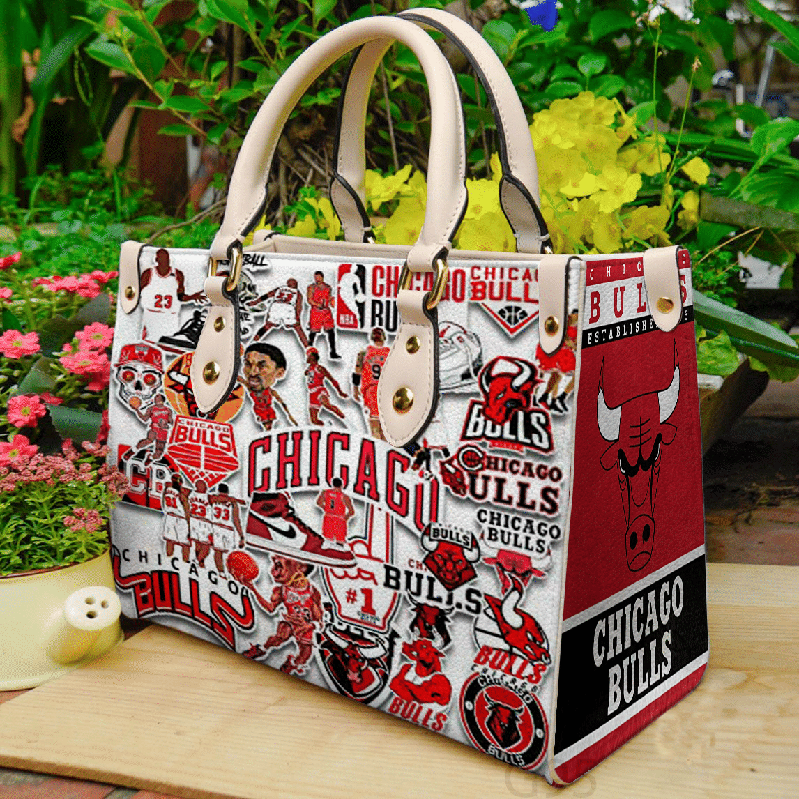 Chicago Bulls Leather Handbag 1 Chicago Bulls Leather Handbag