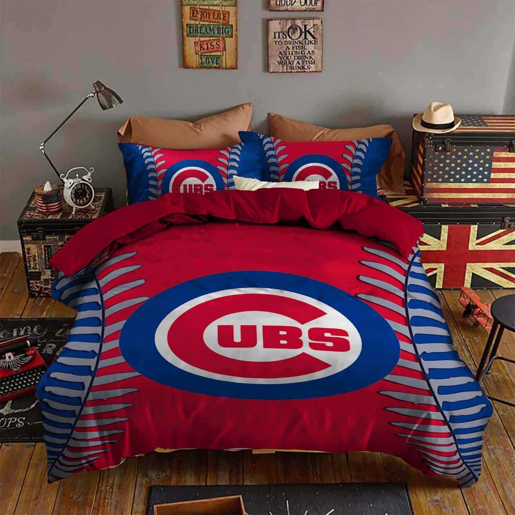 Chicago Cubs 1G Bedding Set 1 Chicago Cubs 1G Bedding Set