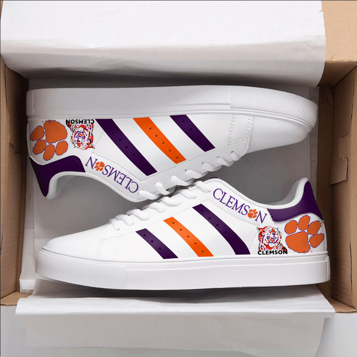 Clemson Tigers Stan Smith Shoes 1 Clemson Tigers Stan Smith Shoes