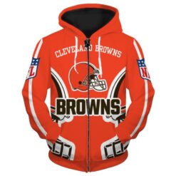 Cleveland Browns 1 Hoodie Zip Hoodie 3D