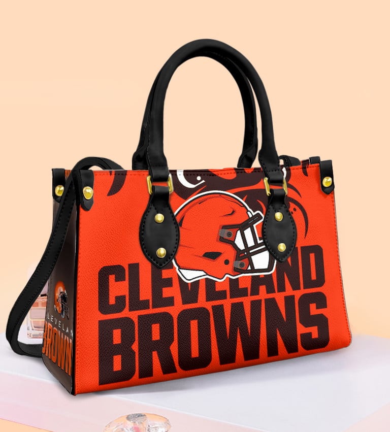 Cleveland Browns Leather Handbag 1 Cleveland Browns Leather Handbag