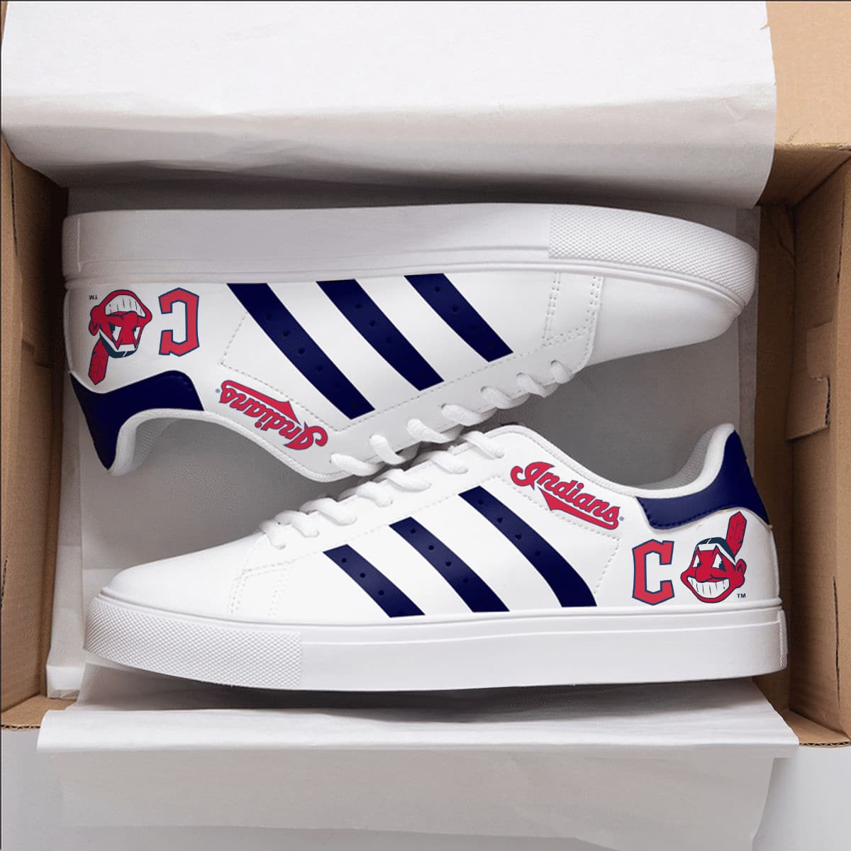 Cleveland Guardians Indians Stan Smith Shoes 1 Cleveland Guardians Indians Stan Smith Shoes