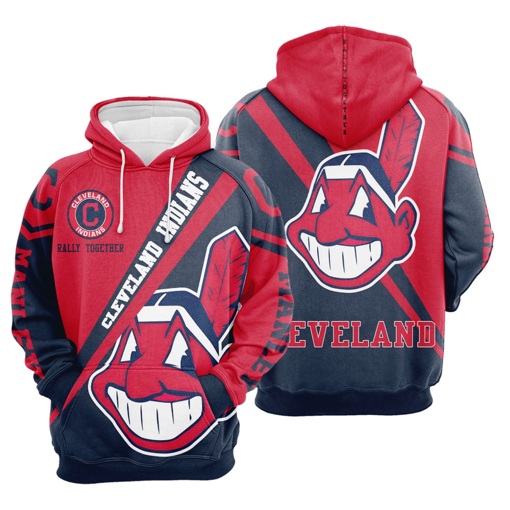 Cleveland Indians Hoodie Zip Hoodie 3D 1 Cleveland Indians Hoodie Zip Hoodie 3D