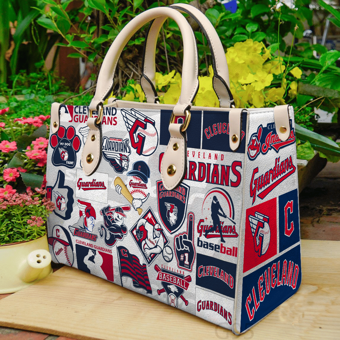 Cleveland Indians Leather Handbag 1 Cleveland Indians Leather Handbag
