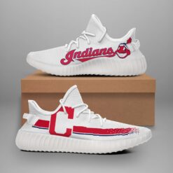 Cleveland Indians White Yeezy Shoes