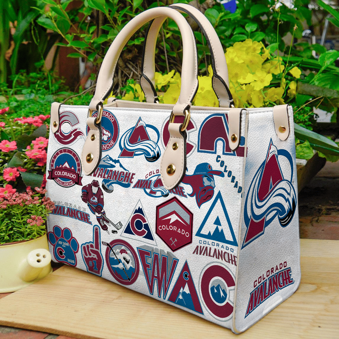 Colorado Avalanche Leather Handbag 1 Colorado Avalanche Leather Handbag