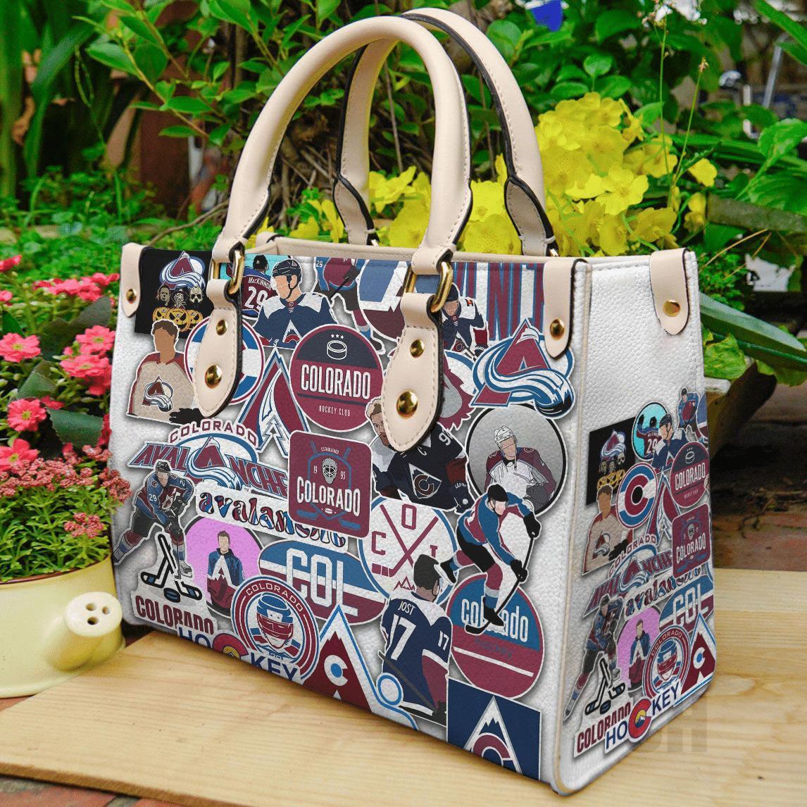 Colorado Avalanche Leather Handbag 1 Colorado Avalanche Leather Handbag