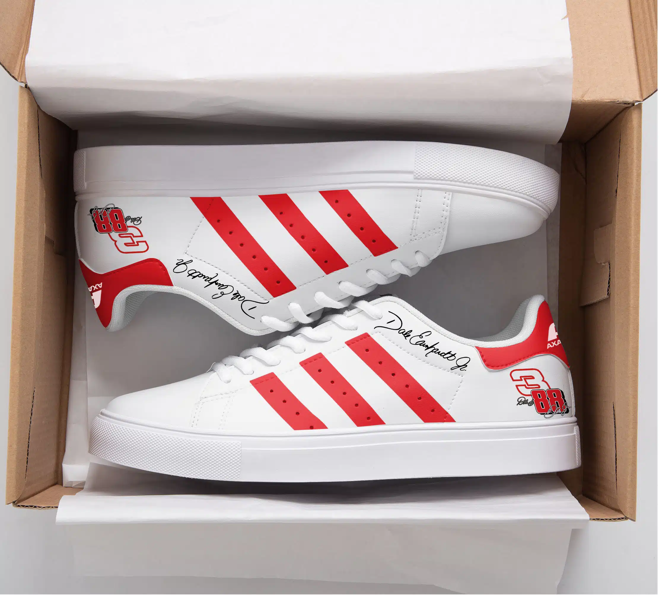 Dale Earnhardt Jr. Red Stan Smith Shoes 1 Dale Earnhardt Jr. Red Stan Smith Shoes