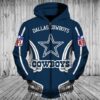 Dallas Cowboys 3 Hoodie Zip Hoodie 3D