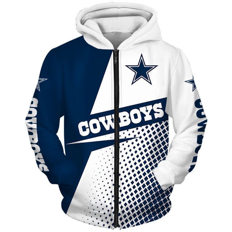 Dallas Cowboys 6 Hoodie Zip Hoodie 3D 1 Dallas Cowboys 6 Hoodie Zip Hoodie 3D