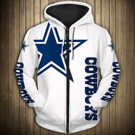 Dallas Cowboys Hoodie Zip Hoodie 3D 1 Dallas Cowboys Hoodie Zip Hoodie 3D