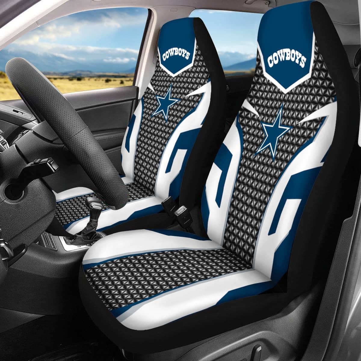 Dallas Cowboys White Seat Covers 1 Dallas Cowboys White Seat Covers