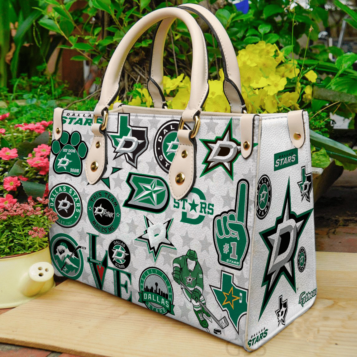 Dallas Stars Leather Handbag 1 Dallas Stars Leather Handbag