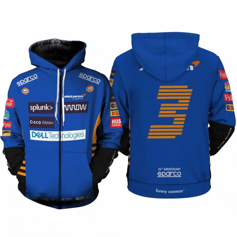 Daniel Ricciardo Hoodie Zip Hoodie 3D 1 Daniel Ricciardo Hoodie Zip Hoodie 3D