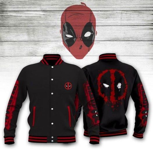 Deadpool Marvel Baseball Jacket 1 Deadpool Marvel Baseball Jacket