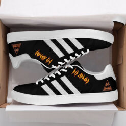 Def Leppard Black Stan Smith Shoes
