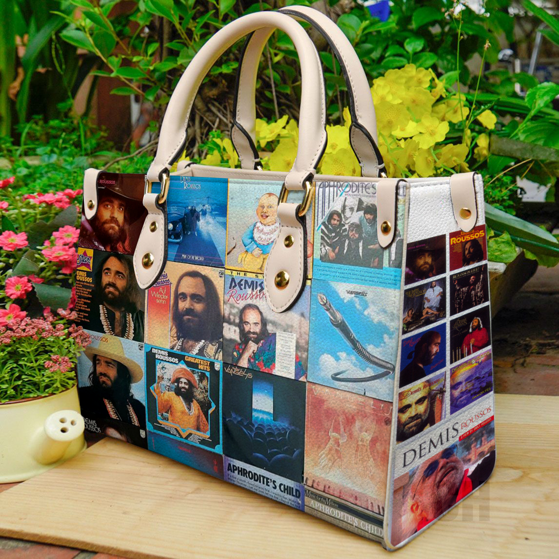 Demis Roussos 5 Leather Handbag 1 Demis Roussos 5 Leather Handbag